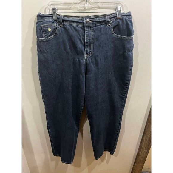 Gloria Vanderbilt Jeans Women's Size 16 Short Dark Wash Straight Denim - Picture 1 of 8